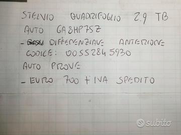 Differenziale anteriore stelvio, quadrifoglio
