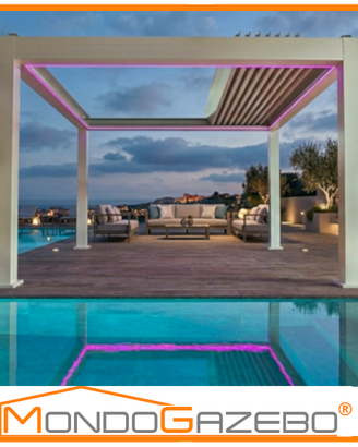 Pergola bioclimatica gazebo retrattile campione 27