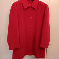 Cappotto donna rosso in lana