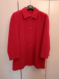 Cappotto donna rosso in lana