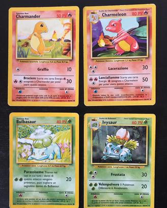 Lotto Carte Pokemon Base ITA Charmander Bulbasaur