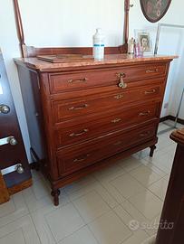 Como in legno con piano in marmo