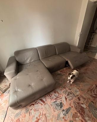Divani&Divani 3 posti in pelle Grigio