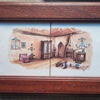 quadri in legno e ceramica stile shabby