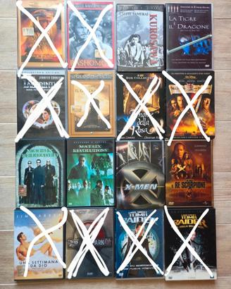 Collezione DVD film azione, classici e cult