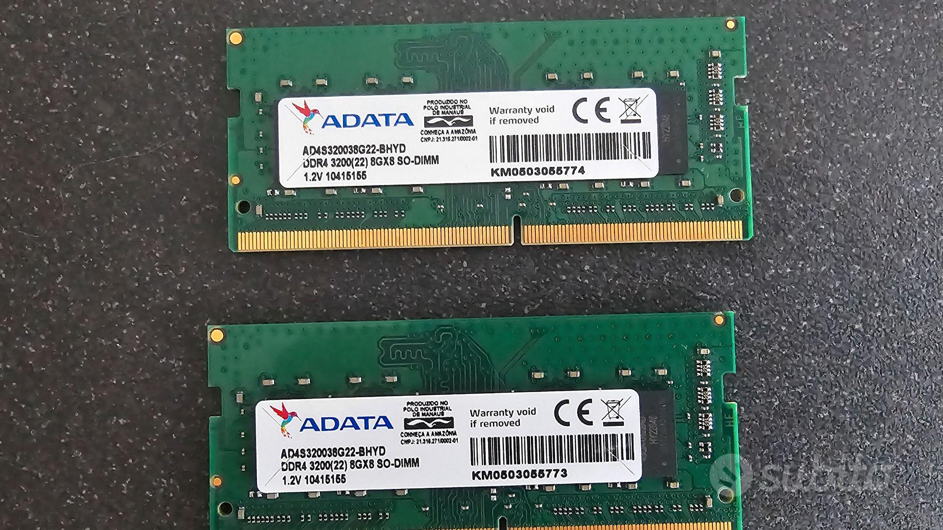 RAM 2x8Gb DDR4 per laptop