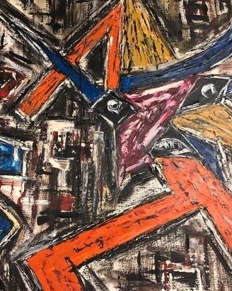 Quadro di Gerard Bijnens Originale De bedreiging