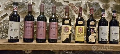 Bottiglie vino piene vintage da collezione lotto