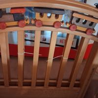Lettino in Legno con ruote