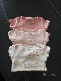 3 body manica corta Fagottino 9-12 mesi 74 cm