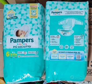 2 confezioni di Pampers Baby-dry 6 XL 