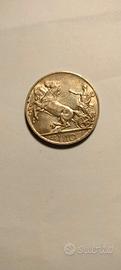 **Regno Italia 10 lire 1927 argento quadriga**
