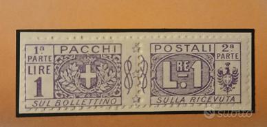 Regno 1914/22- pacchi postali nuovi- 1 lire