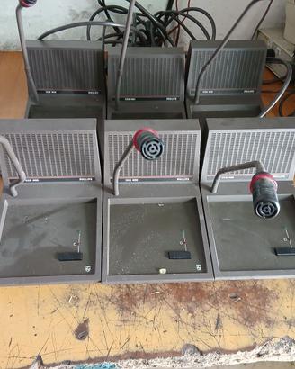 6 microfoni vintage della Philips.