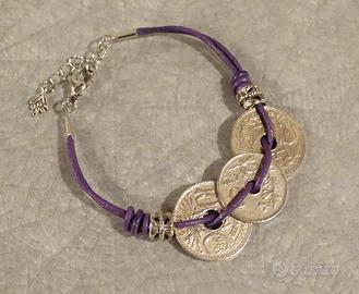 Bracciale stile boho con monete