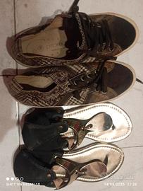 scarpe stivi tutte 2 paia 5€