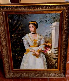 Quadro principessa Sissi dipinto olio