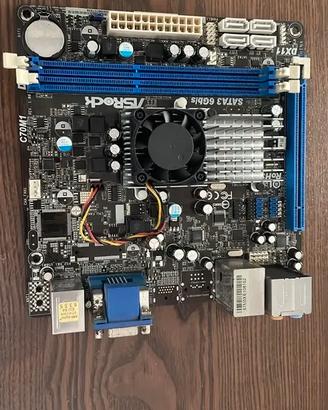 scheda madre asrock c70m1 mini itx con cpu amd c-7