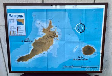Grande carta nautica dell'isola di Ventotene