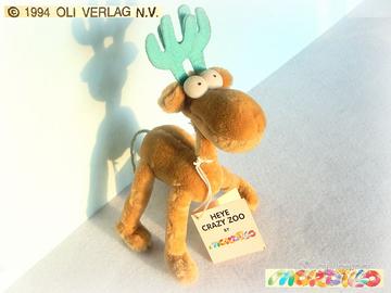 MORDILLO VINTAGE Peluche RENNA ALCE CERVO Natale