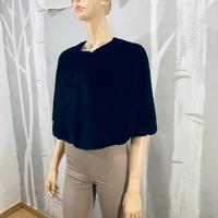 Bolero in pelliccia ecologica nero tg. Unica