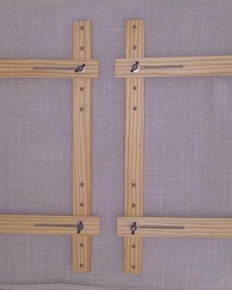n. 2 TELAI LEGNO REGOLABILI PER RICAMO - NUOVI