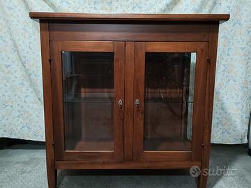 Vetrina/Libreria bassa "arte povera" in legno colo