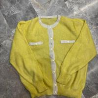 Maglione Cardigan Donna Vintage Lana Mohair