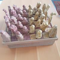 scacchiera in pietra vintage