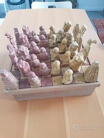 scacchiera in pietra vintage