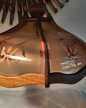 Coppia di lampade a sospensione rustica 