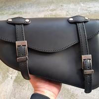 borsa in pelle laterale custom harley davidson 