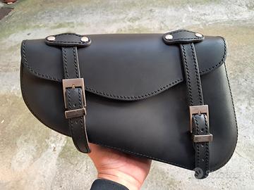 borsa in pelle laterale custom harley davidson 
