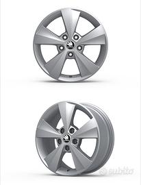 Cerchi 16" Originali Skoda Velorum + Gomme Estive 