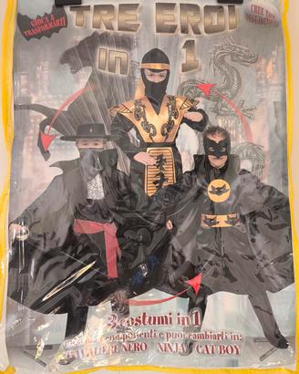Costume 3 in 1 Zorro - Ninja - Batman 