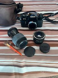 Kit Canon new F-1 piu  due obbiettivi Canon