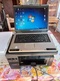 portatile Toshiba e scaner stampante hp