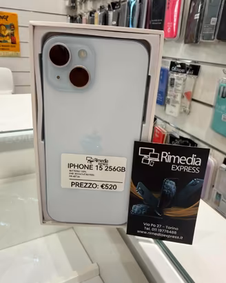 IPHONE 15 256 GB blu usato garanzia 