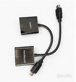 Adattatori HDMI a VGA (AUKEY e Mediacom)