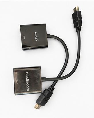 Adattatori HDMI a VGA (AUKEY e Mediacom)