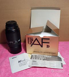 Nikon Zoom AF 70-210mm f.4/5.6D con imballo