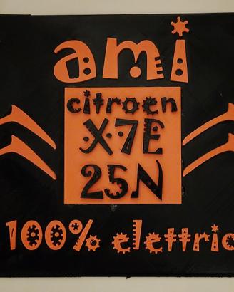 targa anteriore Citroen AMI personalizzata