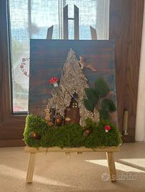 Quadro fantasy 3D - natura - magia