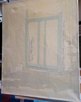 Gino Conti. Olio su tela di lino.