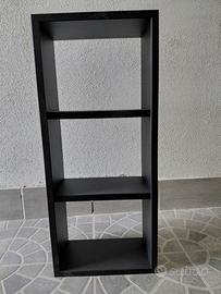 mensola libreria 3 ripiani nera