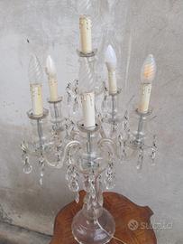 lampada da tavolo in cristallo anni 60 