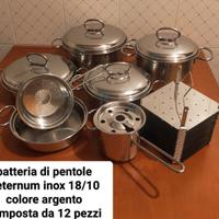 batteria di pentole AETERNUM inox 18/10, 12 pezzi 