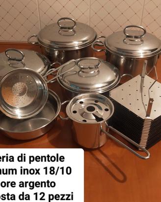batteria di pentole AETERNUM inox 18/10, 12 pezzi 