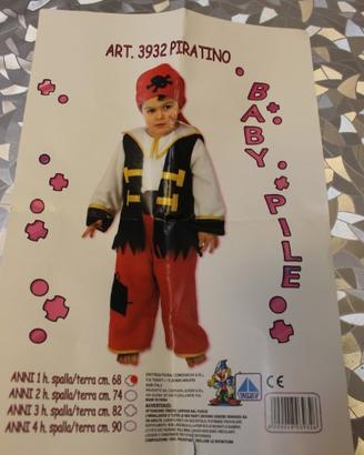 Costume Carnevale Pirata 12/18 Mesi