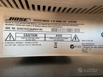 BOSE ACOUSTIMASS 6 serie 3 III AV 5.1